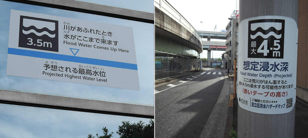 Predicted water depth indications