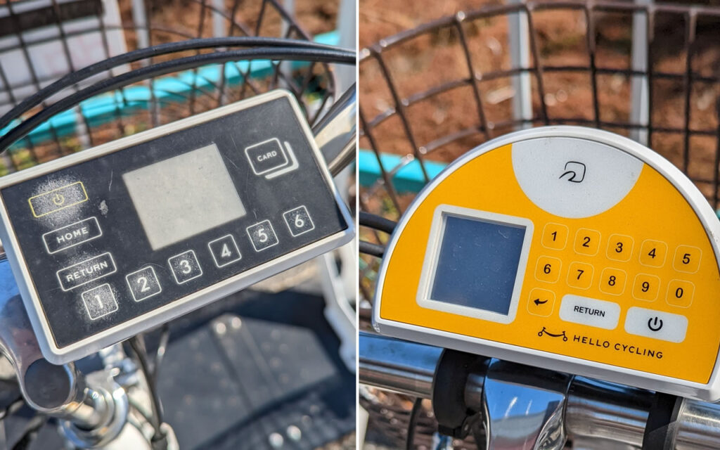 Bike's control panel